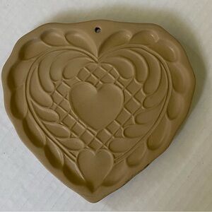 Brown Bag Cookie Art Heart Mold Quilt 1988 Valentine’s Day Love Wedding EUC
